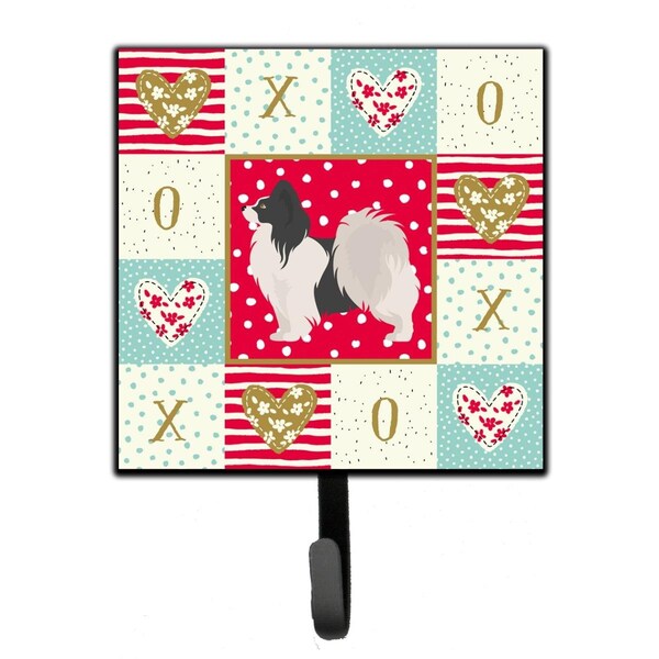 Carolines Treasures 4.25 x 1 x 7 in. Papillon No.2 Love Leash or Key Holder CK5872SH4 - main